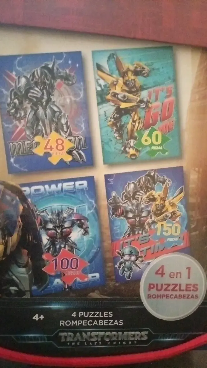 Set de 4 rompecabezas Transformers para niños - 4