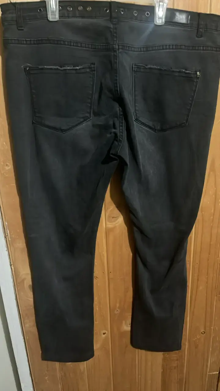 Jeans negros rasgados para mujer 46 - 3