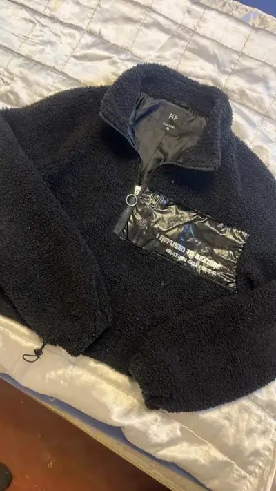 Chaqueta de lana negra FSP para mujer - miniatura 1
