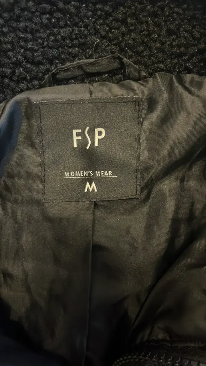 Chaqueta de lana negra FSP para mujer - 2