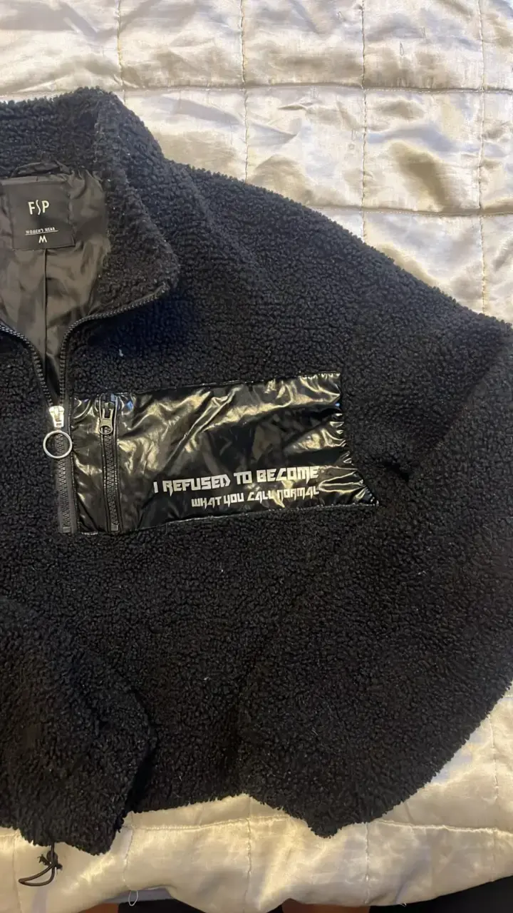 Chaqueta de lana negra FSP para mujer - 3