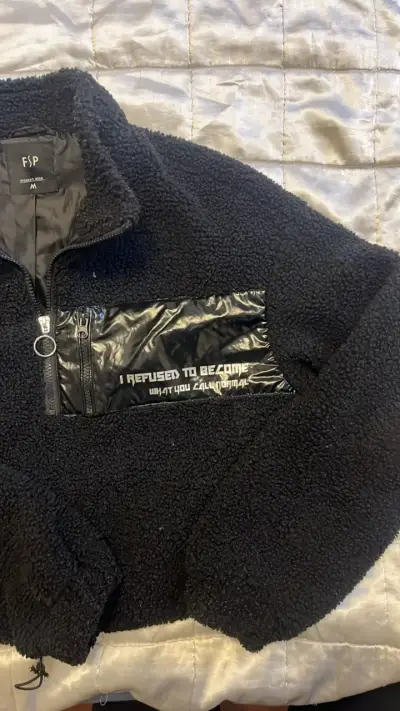 Chaqueta de lana negra FSP para mujer - miniatura 3