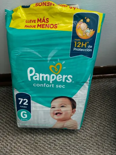 Pañales Pampers Confort Sec Talla G 72 Unidades - miniatura 1
