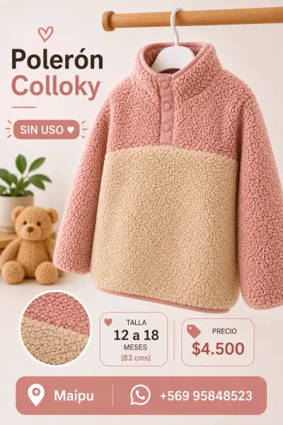 Polerón Colloky para bebé sin uso - miniatura 1