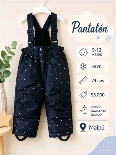 Pantalones de nieve para niños con tirantes - miniatura 1