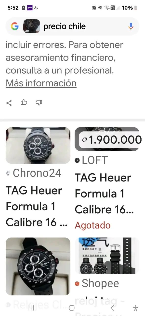 Reloj TAG Heuer Formula 1 Calibre 16 - 2