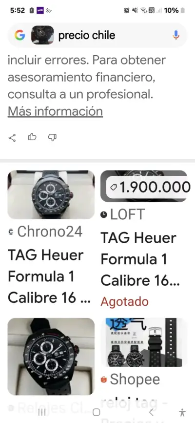 Reloj TAG Heuer Formula 1 Calibre 16 - miniatura 2