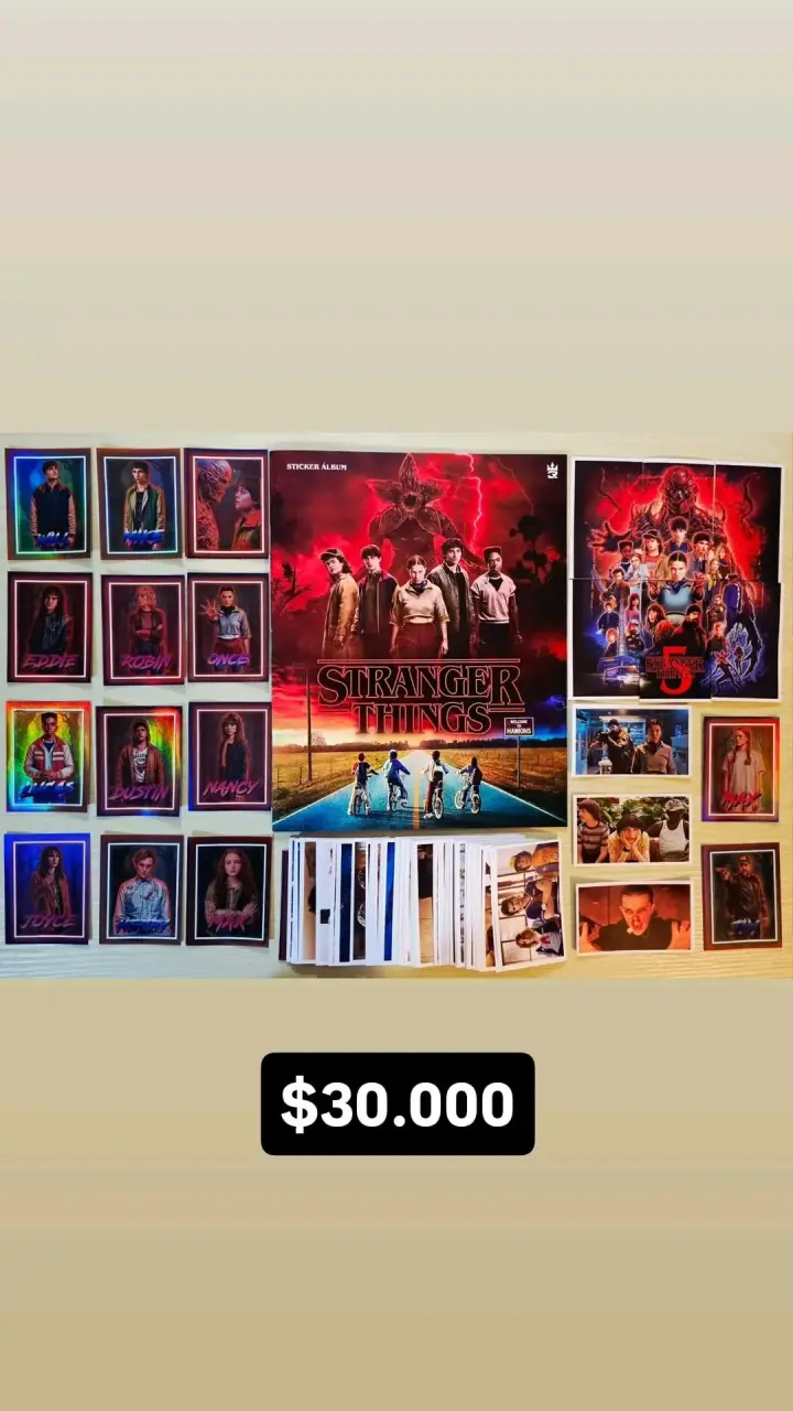 Álbum de stickers Stranger Things completo