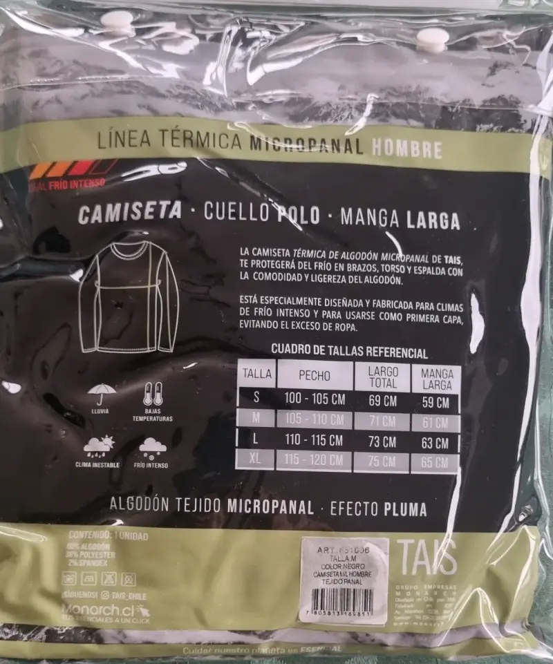 2 camisetas térmicas negras Tais para hombre - 3