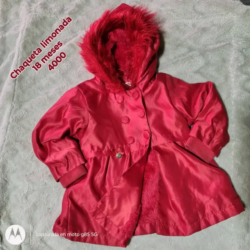 Chaqueta de peluche rosa con corazones para bebé - 2