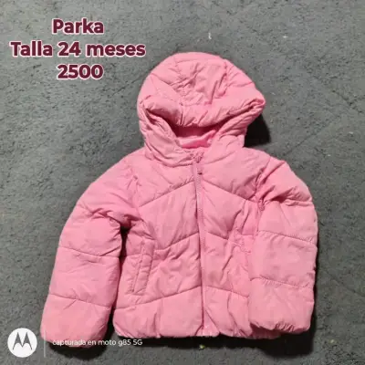 Chaqueta de peluche rosa con corazones para bebé - miniatura 3