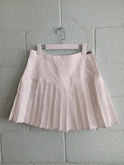 Falda plisada blanca Lacoste para mujer - miniatura 1