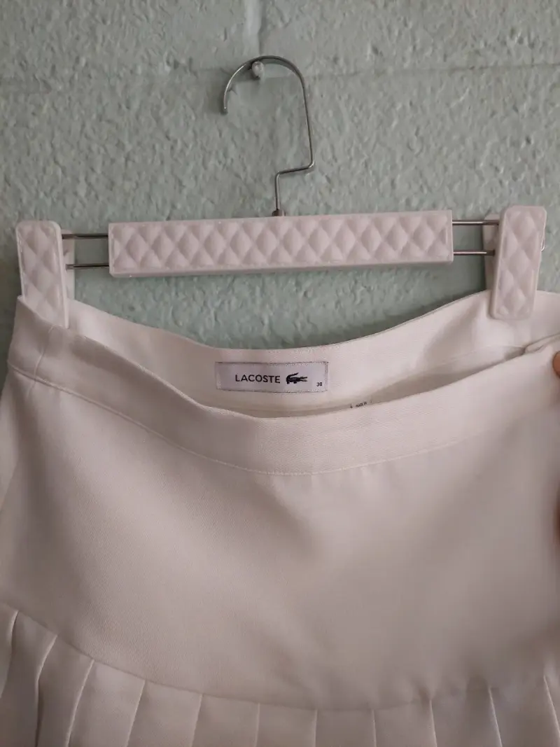 Falda plisada blanca Lacoste para mujer - 3
