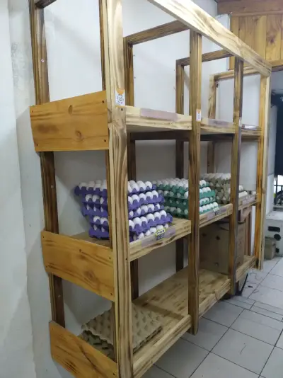 Estantería de Madera para Almacenamiento de Huevos - miniatura 2