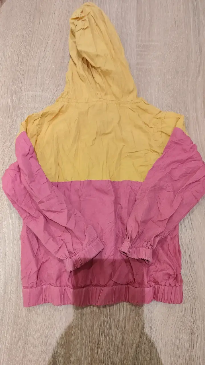 Chaqueta impermeable infantil Anko amarilla y rosada - 2
