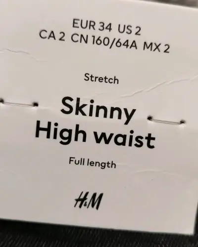 Jeans skinny gris talla 34 H&M - miniatura 3