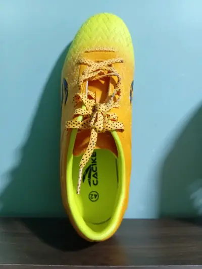 Zapatillas de fútbol amarillas para césped - miniatura 3