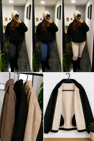 Chaqueta forrada COMPLETA !! 🤎🖤 - miniatura 3