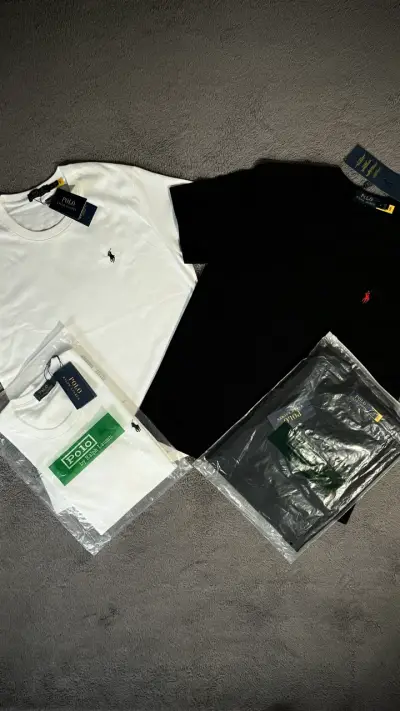 Poleras Polo Ralph Lauren blancas y negras - miniatura 1