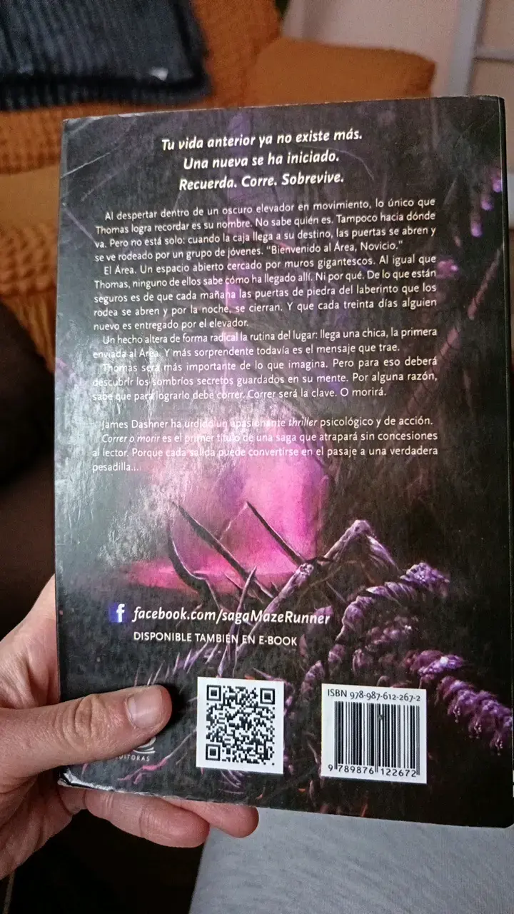 Libro Maze Runner: Correr o Morir de James Dashner - 2