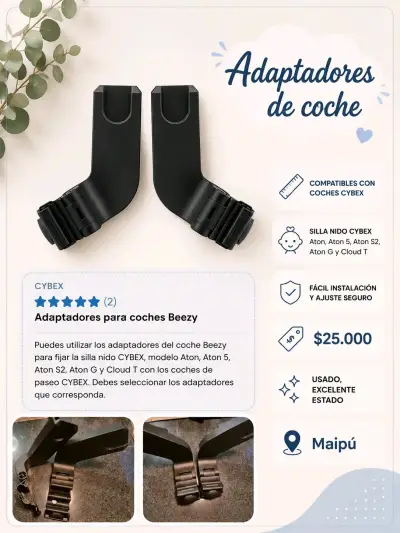 Adaptadores para coche Cybex Beezy - miniatura 1