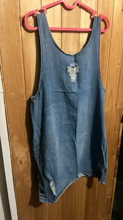 Vestido de mezclilla con diseño desgastado S/M - miniatura 2