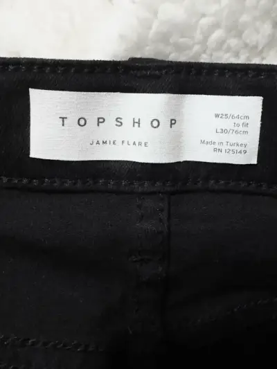 Jeans Topshop Jamie Flare Negro - miniatura 4