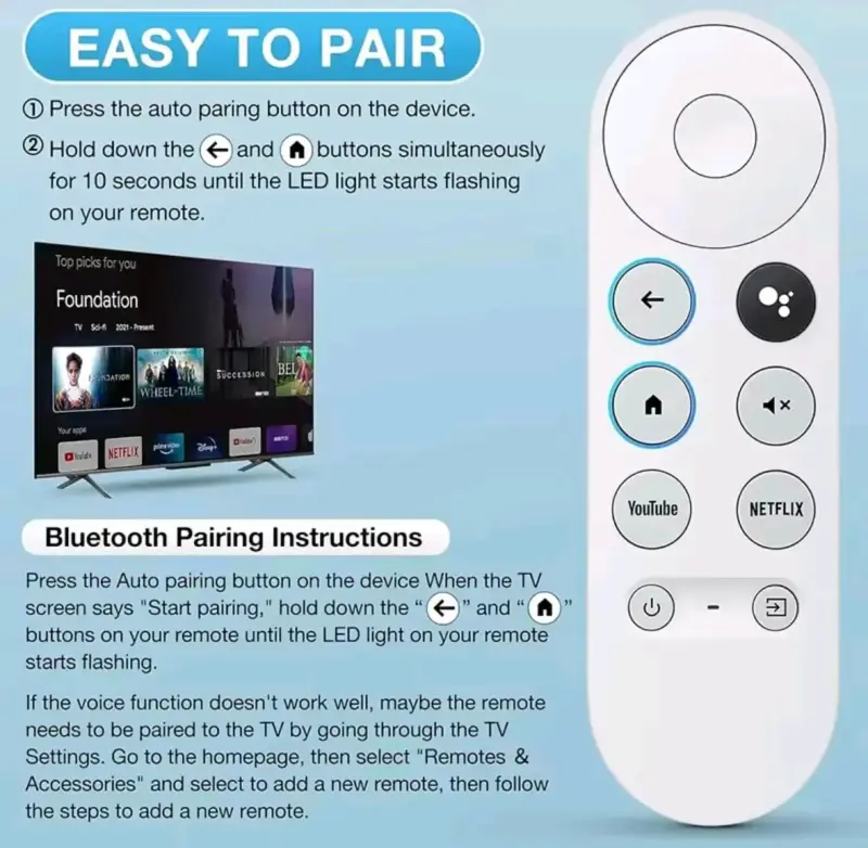 Control remoto Chromecast de  Google Smart TV - 3