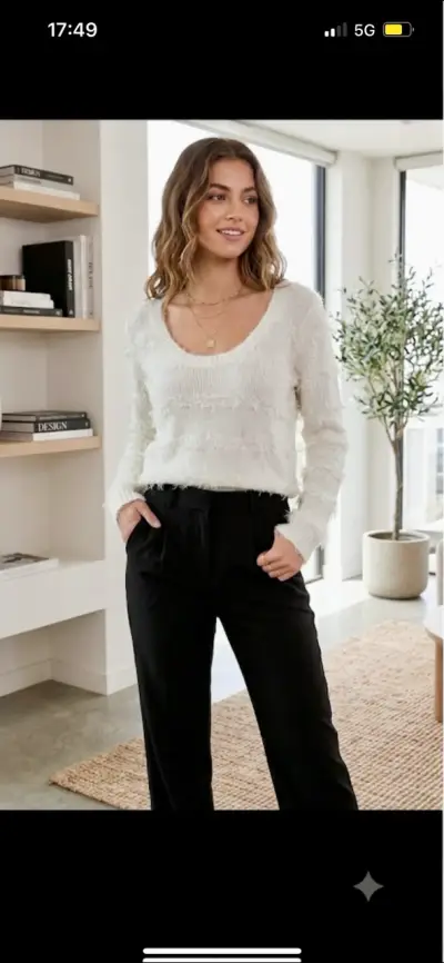 Suéter blanco de lana Tally Weijl para mujer - miniatura 1