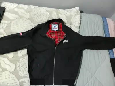 Chaqueta negra Lonsdale con forro escocés - miniatura 1