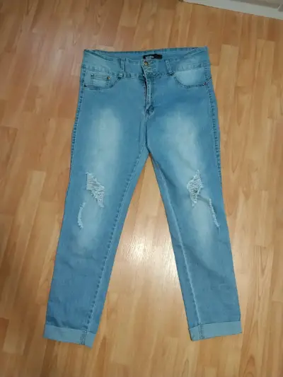 Jeans de mujer menina desgastados azul claro T 52 - miniatura 1