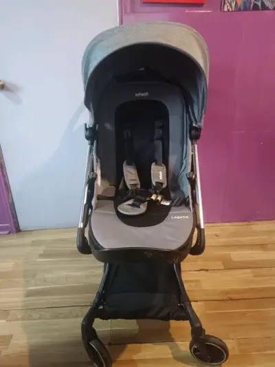 Coche de bebé Infanti Legend gris plegable - miniatura 4