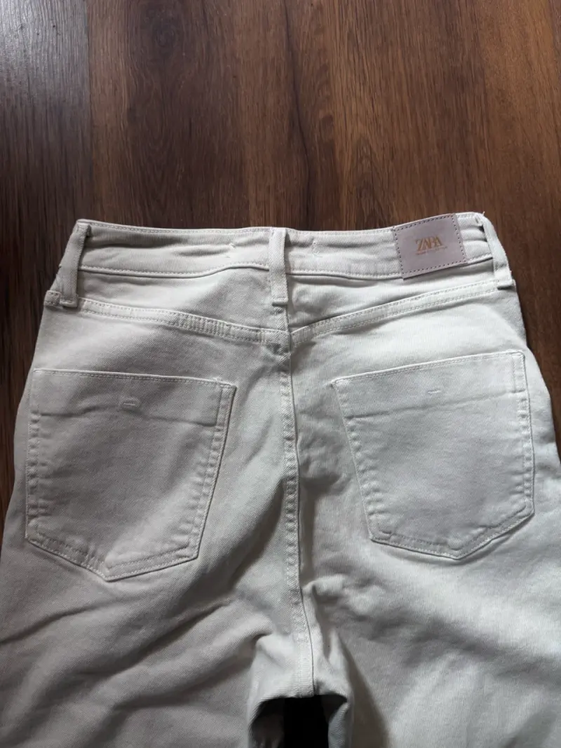 Jeans Zara Color Crudo Talla 34 - 3