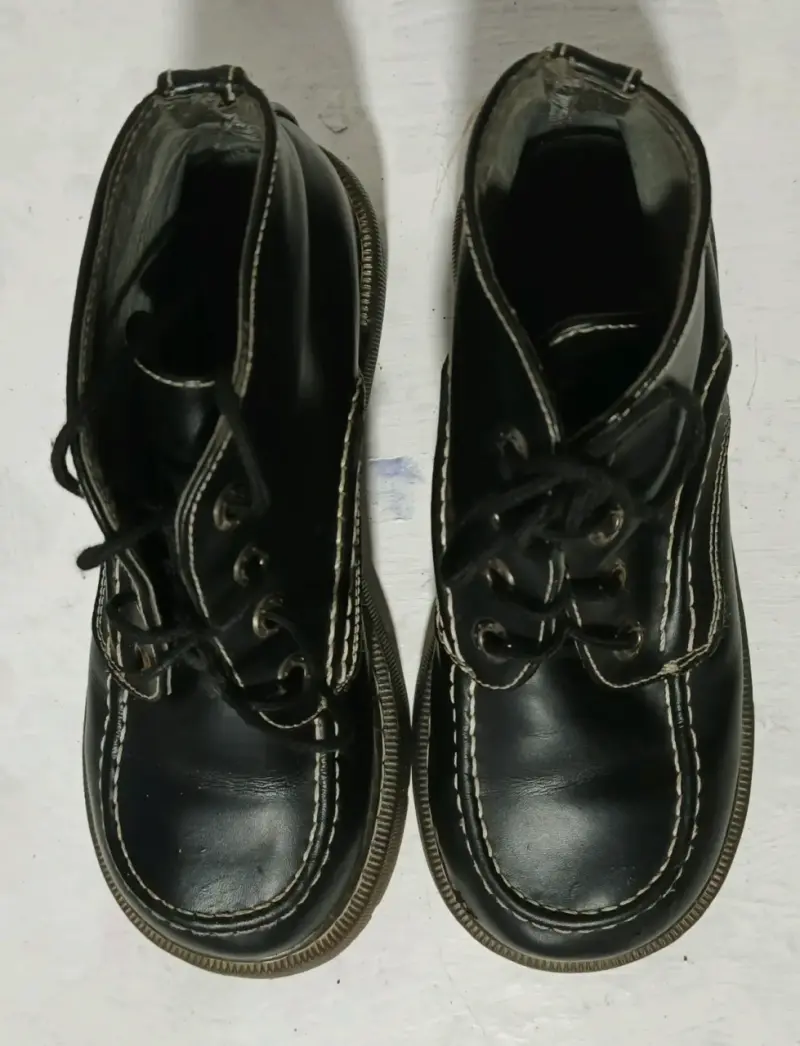 Botines de cuero negro con plataforma - 4