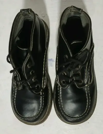 Botines de cuero negro con plataforma - miniatura 4