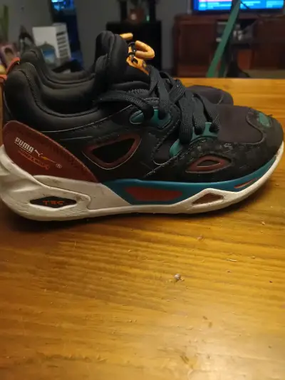Zapatillas deportivas Puma negras y naranjas - miniatura 5