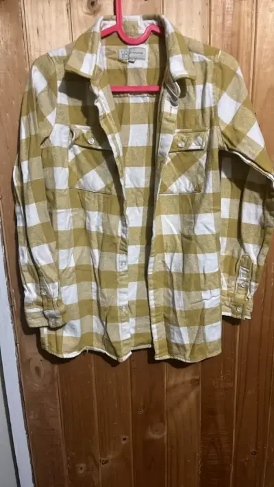 Camisa a cuadros amarilla No Boundaries - miniatura 1