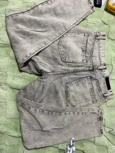 Jeans de mezclilla mom gris 40 - miniatura 3