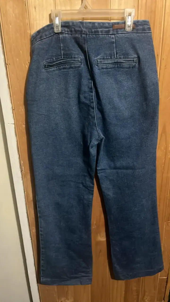 Jeans de mujer azul con botones Elle - 4