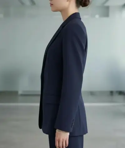 Blazer azul oscuro para mujer elegante - miniatura 4