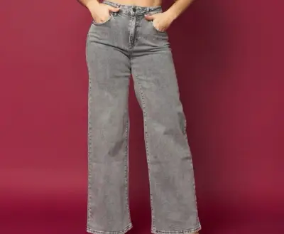 Jeans europeos con malla metálica  full moda🎀 - miniatura 2