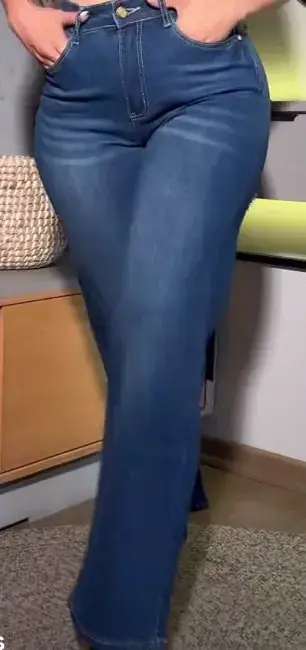 Jeans europeos con malla metálica  full moda🎀 - miniatura 4