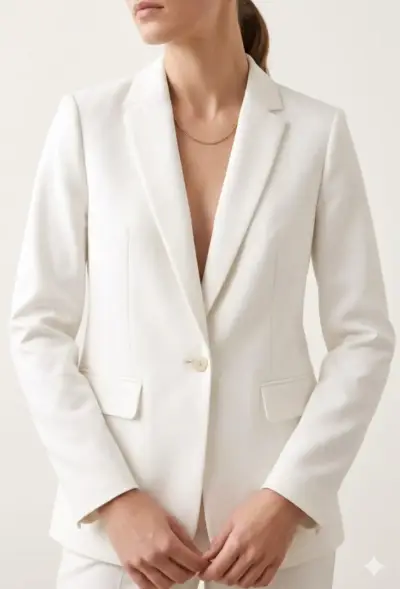 Blazer blanco elegante para mujer - miniatura 1