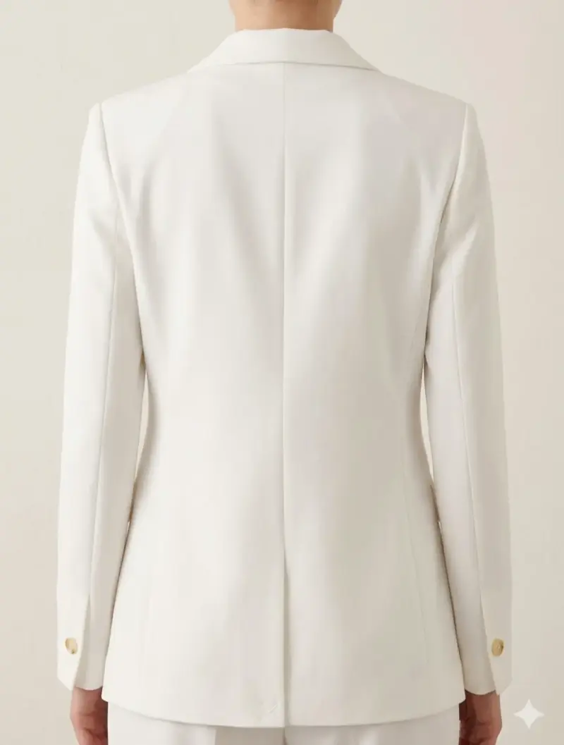 Blazer blanco elegante para mujer - 4