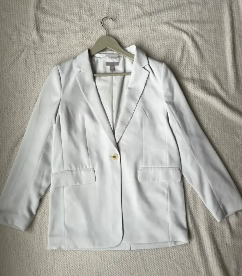 Blazer blanco elegante para mujer - 5