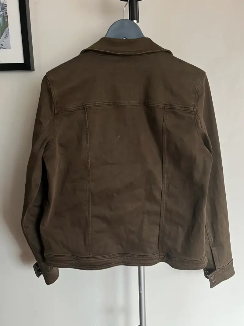 Chaqueta de mujer verde estilo biker - 2