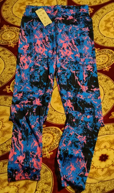 Leggings deportivos estampados coloridos para mujer - miniatura 1