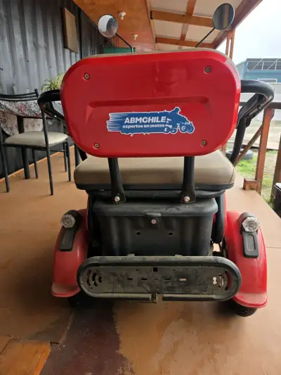 Scooter eléctrico rojo para adultos con asiento doble - miniatura 5