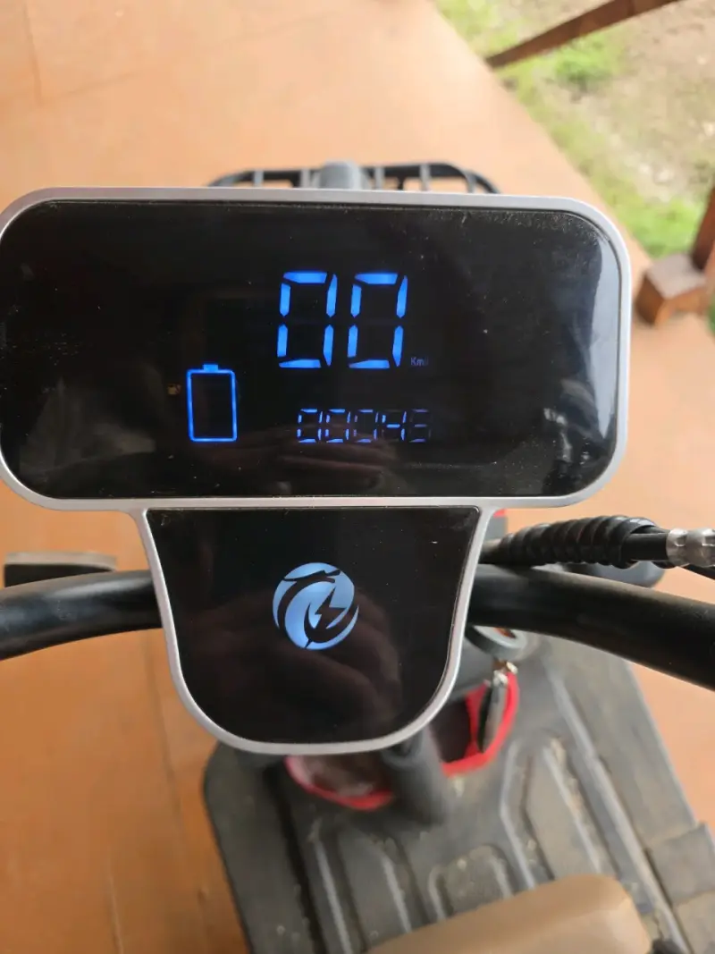 Scooter eléctrico rojo para adultos con asiento doble - 6