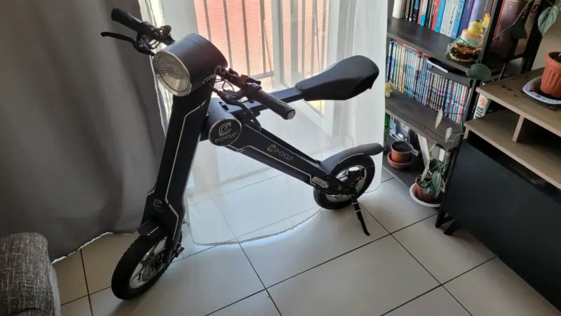 Scooter eléctrico plegable E-Cycle negro - 2